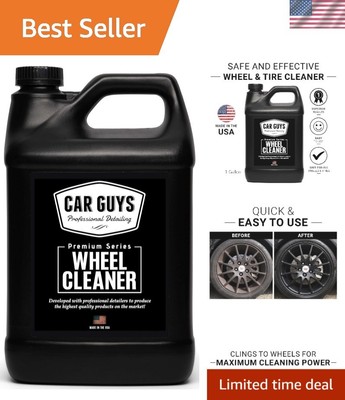 High-Quality 1 Gallon Wheel Cleaner - Safe for Alloy & Chrome, Lemon Fragrance