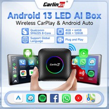 CarlinKit Wireless CarPlay AI Box Android13 SM6, Android Auto Car TV Box Plug