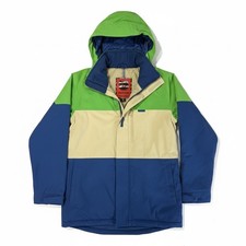Burton Dryride Jacket Youth Large 14/16 Blue Green Snowboard Ski Hooded Coat
