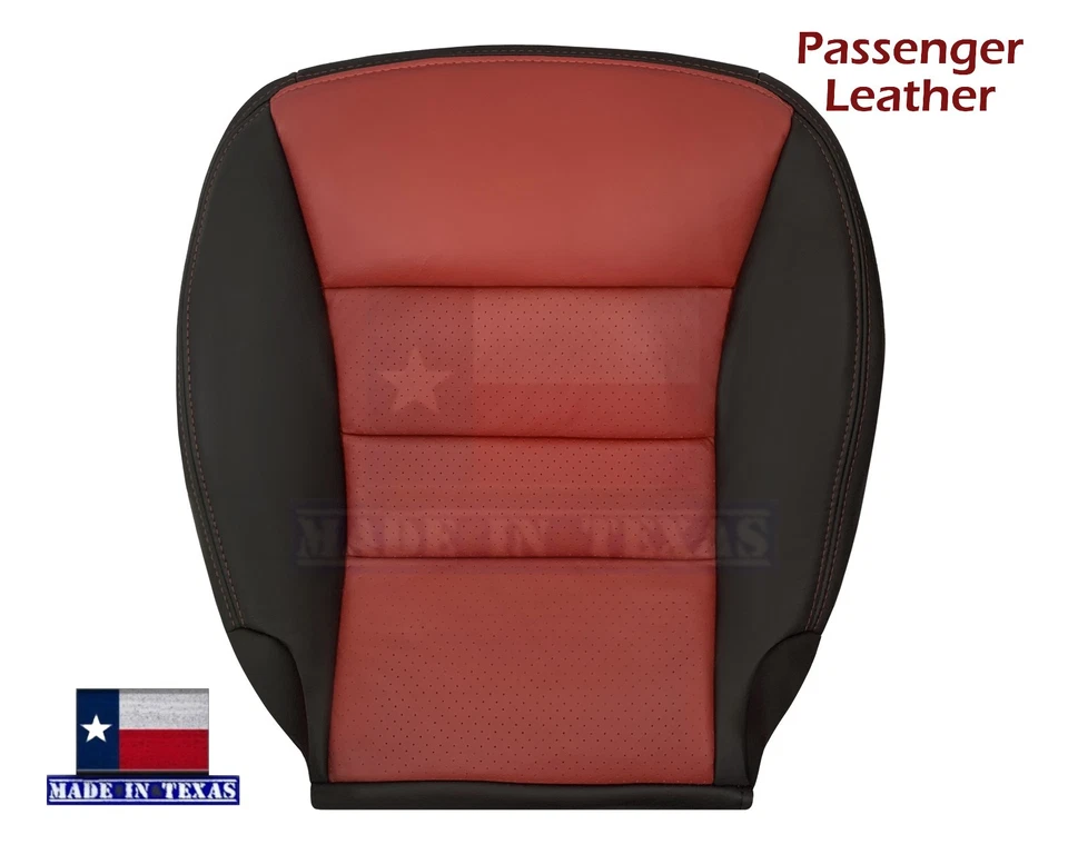 Juego completo de fundas de asiento de cuero negro y rojo cobalto para Corvette C6 2005-2007 Foto 3 de 4