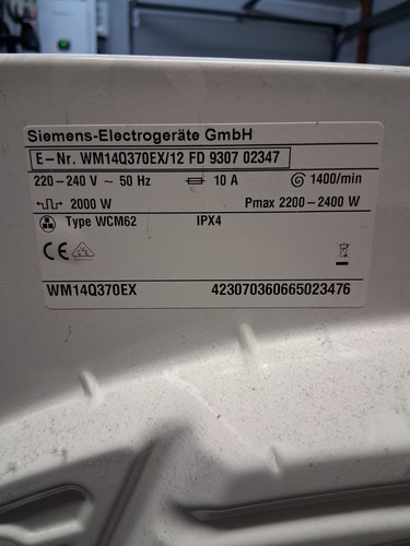 Siemens IQ500 Waschmaschinen Elektronik