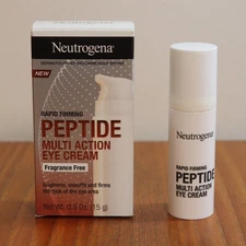 NEW Neutrogena Rapid Firming Peptide Multi Action EYE Cream Firm DePuff Brighten