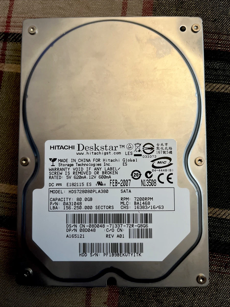 未開封】HITACHI HTS541680J9AT00 80GB HDD 【公式通販】 未開封】HITACHI HTS541680J9AT00 80GB HDD 【公式通販】