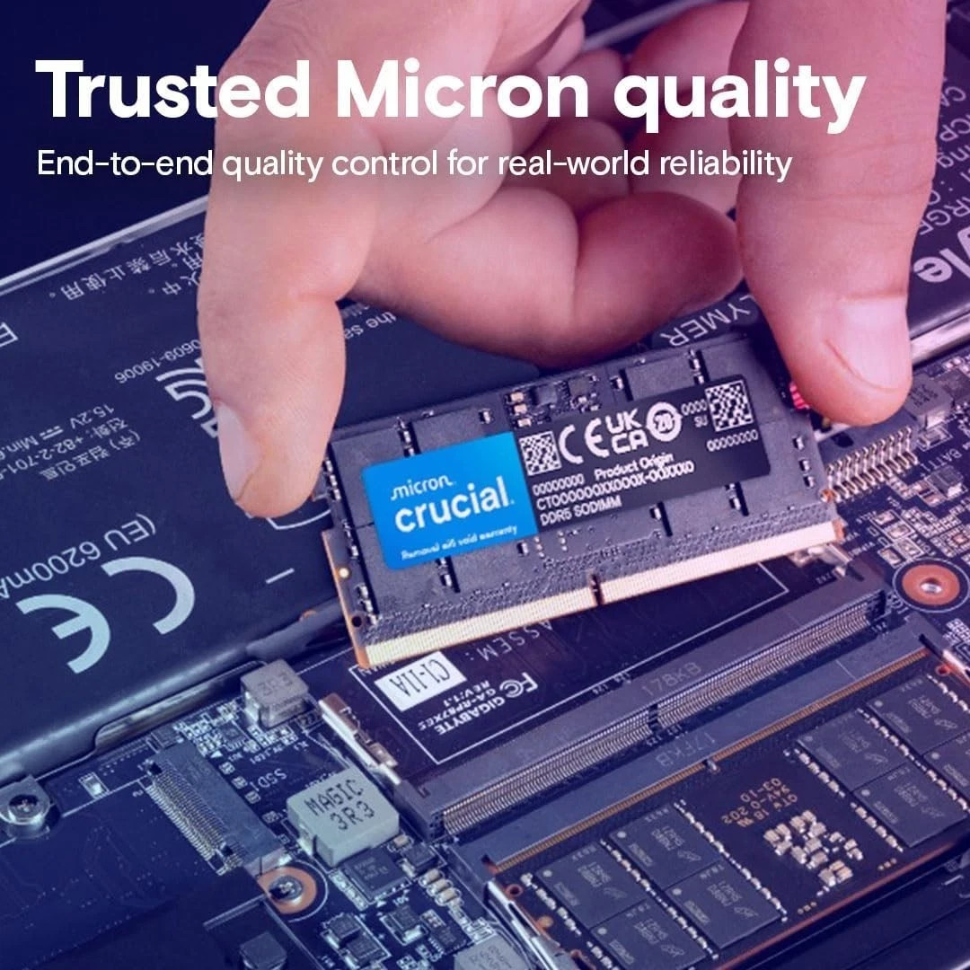 Crucial 64GB DDR5-4800 SODIMM Memory Kit - Black (CT2K32G48C40S5