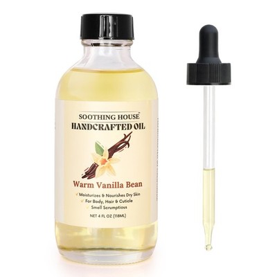Soothing House Warm Vanilla Bean Body Oil  Moisturizing Body Oil for Soft, Gl...