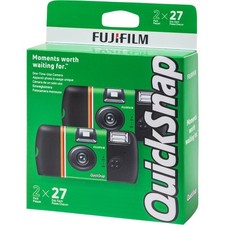 FUJIFILM QuickSnap Flash 400 One-Time-Use Disposable 27 Ex, 2-Pac exp 3/2026
