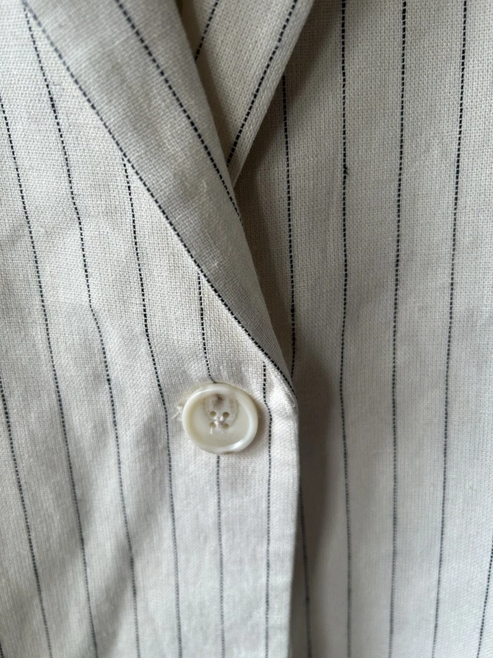 Women’s Linen Stripe Blazer Cream Black Size 16 By Millie Mackintosh BNWT (C)  - Image 4 of 4