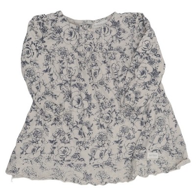 Newbie by KappAhl, Kleid, Größe: 80, Beige/Blau, Bio-Baumwolle, Blumen #hOZ