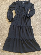 Shein Women's Long Sleeve Black Dress XS