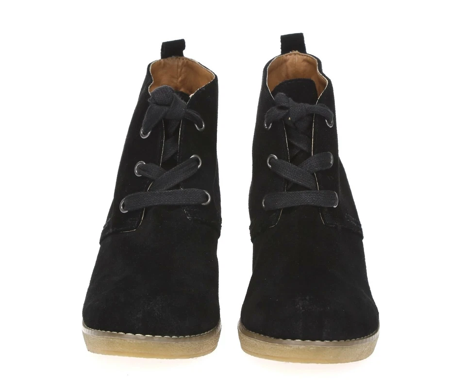 Женские черные замшевые сапоги KDB KELSI DAGGER на танкетке на шнуровке размер 6 M - Изображение 3 из 4