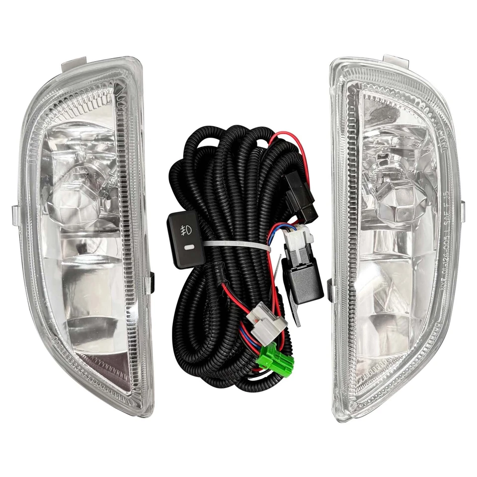 For 2001-2002 Toyota Corolla Front Bumper Fog Lights Driving Lamps Assembly Pair - Image 4 of 4