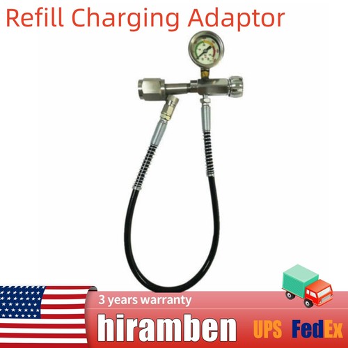 CGA347 Paintball Fill Station Kit SCBA Charging Adapter with 60cm Hose