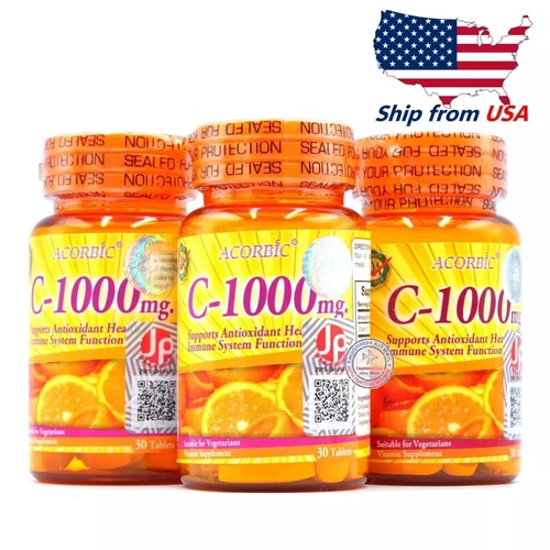 ACORBIC Vitamin C 1000mg Citrus Antioxidant Immune Health  Authentic (3 Pack)