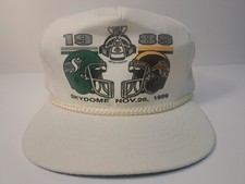 Edmonton Eskimos Hamilton Tigercats 1989 Grey Cup Football Snapback Hat Cap CFL