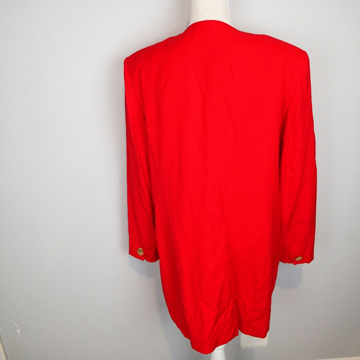 vtg CHRISTIAN DIOR Red Poppy Jacket coat SUIT SIZE 18 blazer | eBay