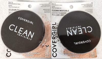 Covergirl Clean Invisible Loose Powder 0.63 oz Sealed 110 Translucent Light (2)