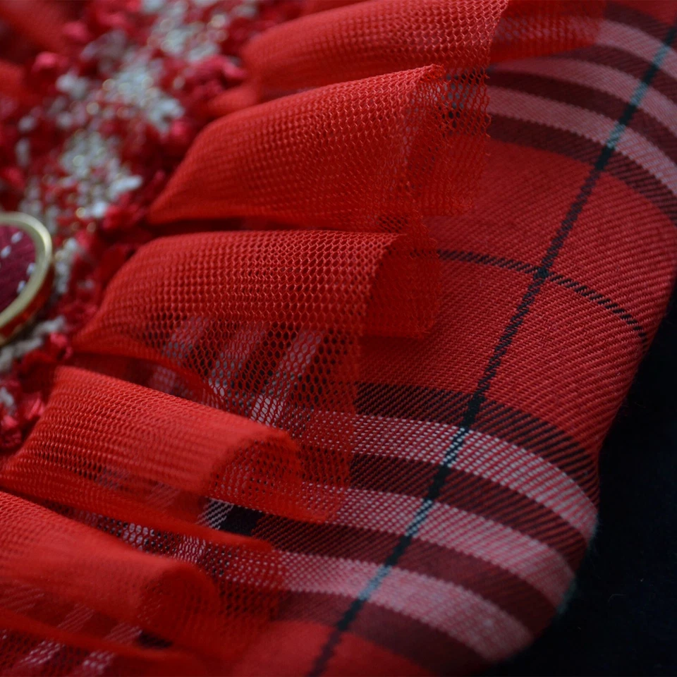 Модный красный собаки платье жилет со съемной сумкой / собаки платье ремень - Изображение 2 из 4