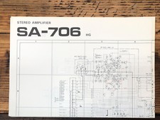 Pioneer SA-706 Amplificatore Schema Pieghevole *Originale*