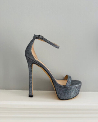 Stuart Weitzman Nudistcurve Hollywood Gunmetal Platform 9
