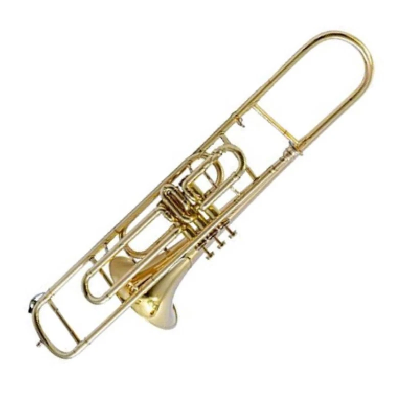Brass Valve Trombone Bb Brass Finish Super Quality With Hard Case & Mouthpiece. - Image 3 of 4
