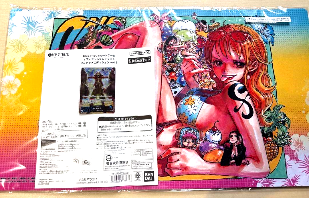 One Piece Official Playmat & Usopp Promo Limited Edition vol.3 Japanese NEW  DHL