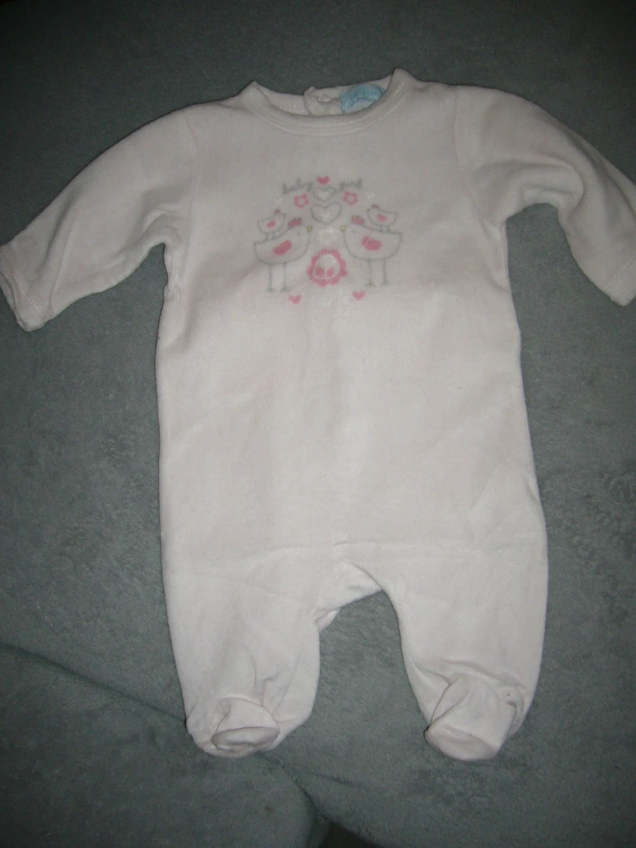 Pyjama Bebe Fille 1 Mois TEX VELOURS ROSE PALE eBay