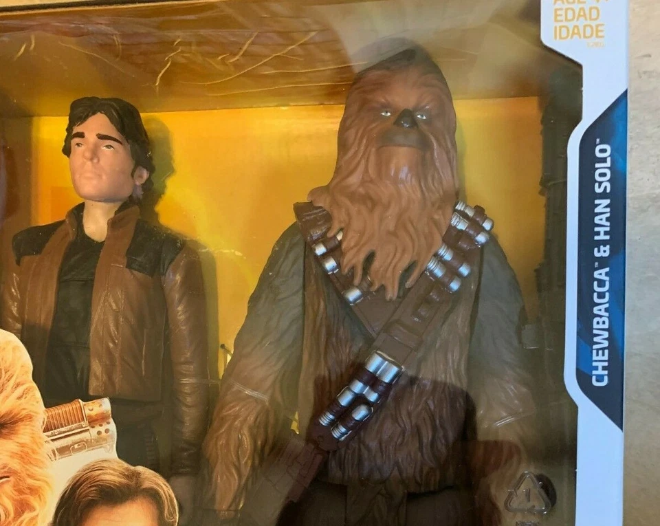 Star Wars SOLO фильм 2 упаковки фигурки набор Хан Соло и Чубакка 10» новый запечатанный - Изображение 2 из 2