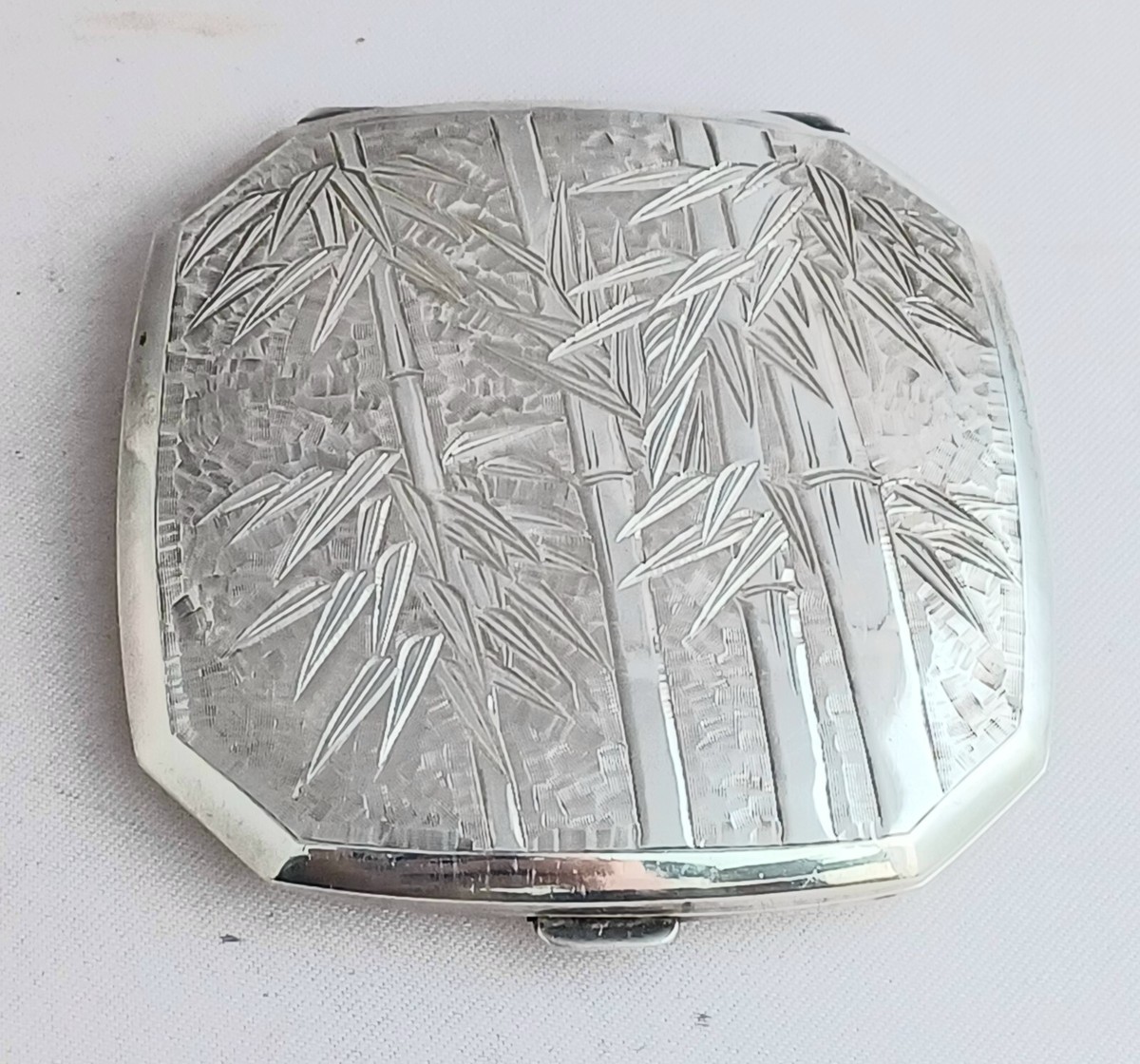 Japanese 950 Sterling Silver Bamboo Design Compact | eBay