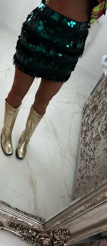 ASOS Western Stivali da Cowboy Oro Metallizzato Cowgirl Premium Nasty Gal 4 - Foto 10 di 10