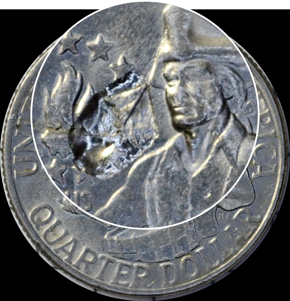 1776 1976 Bicentennial Quarter Die Clash, Chip on Drummers Eye & Flame Errors XF - Image 3 of 4