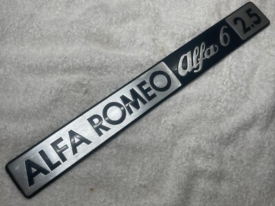 Alfa Romeo ALFA 6 BOMISA REAR SCRIPT, NEW OLD STOCK | eBay Australia
