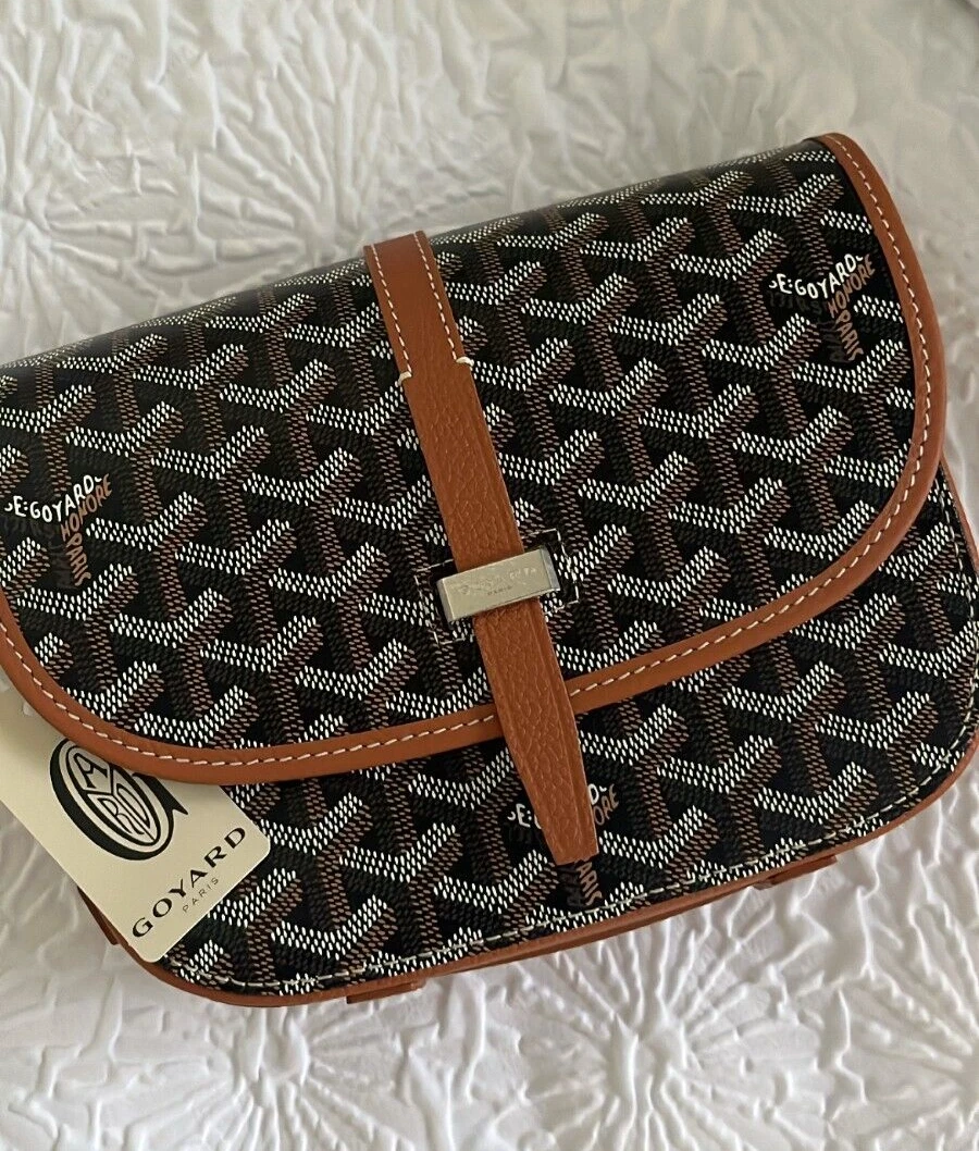 Goyard Belvedere PM Strap Bag Black & Tan