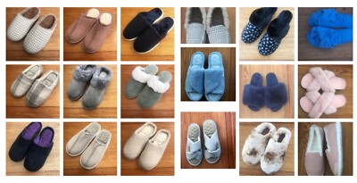 Totes Isotoner Slipper Damen Pantolette & Slider, Kreuzriemen, Ballettstiefel Hausschuhe