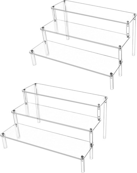 3-Stufiger Transparenter Acryl Display StäNder FüR Figuren Schmuck Cupcake-image