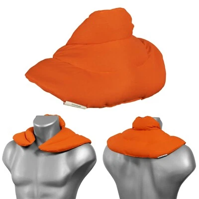 GIRAFFENLAND Nackenhörnchen Stehkragen orange | Dinkel Wärmekissen Körnerkissen Nackenwärmer