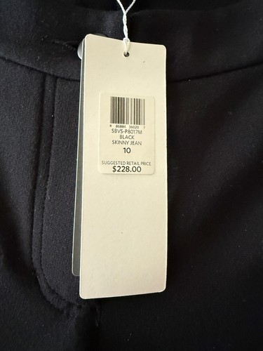 NWT Eileen Fisher Slim Leg Ponte Knit Ankle Pants Womens (10) Stretch Black - Picture 4 of 5