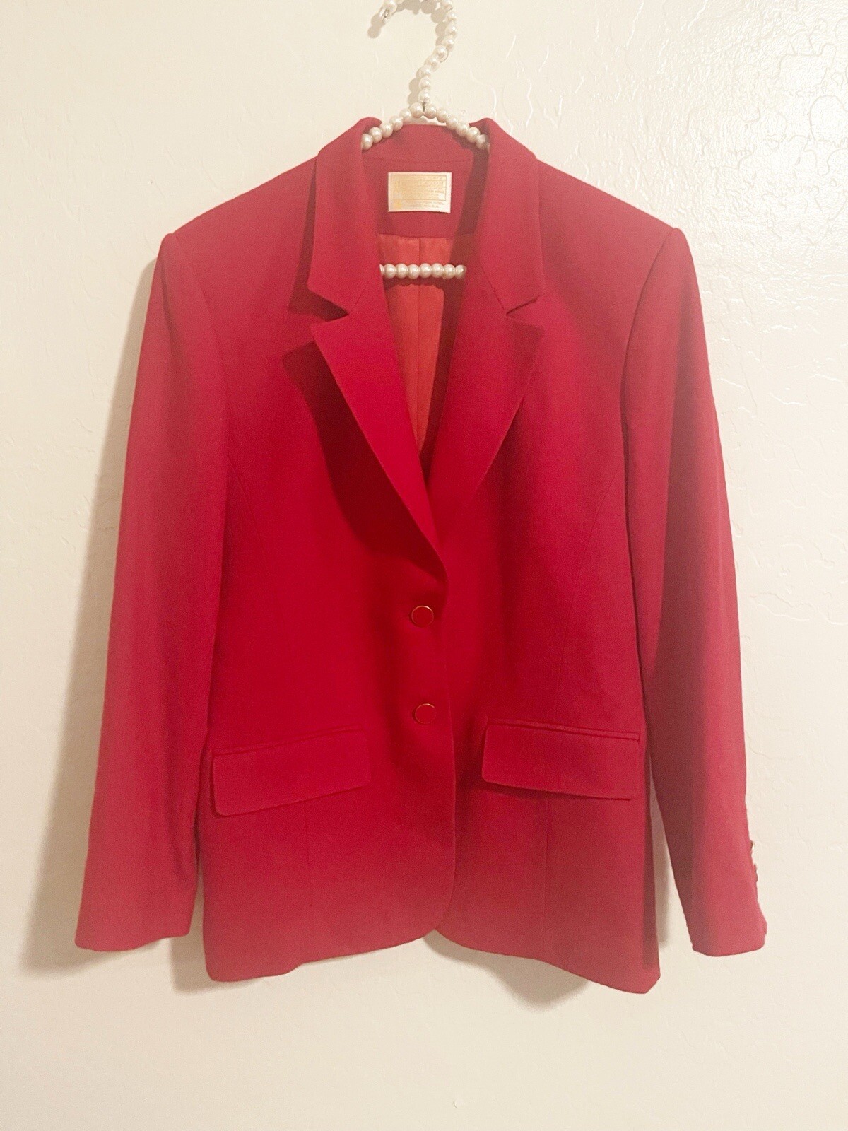 Pendleton Red Wool Blazer Size M - image 1
