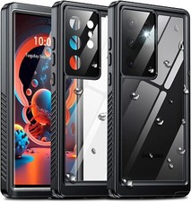 Compatible With Samsung Galaxy S23 Ultra Case,Waterproof Case 6.8" Black