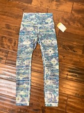 Lululemon Blue Multicolor Striped Athletic Pants, Size 4