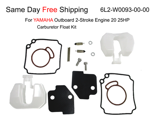 6L2-W0093-00-00 For Yamaha Outboard Carburetor Float Kit 2-Stroke Engine 20 25HP - Picture 6 of 6
