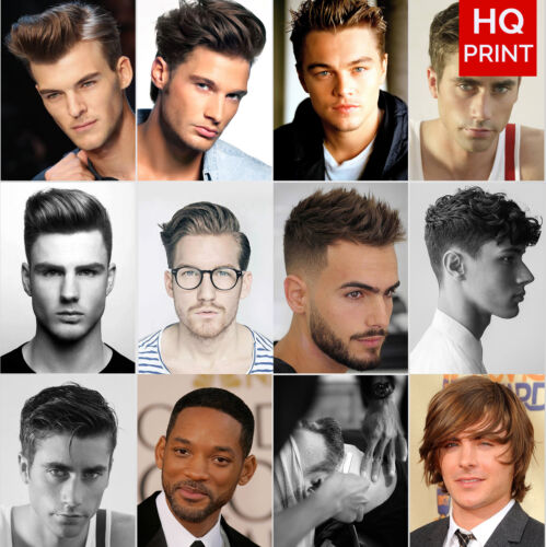 MENS HAIR SALON Print BARBER Shop Poster HAIRDRESSER MAN Hairstyle A5 A4 A3 A2 - Afbeelding 1 van 22