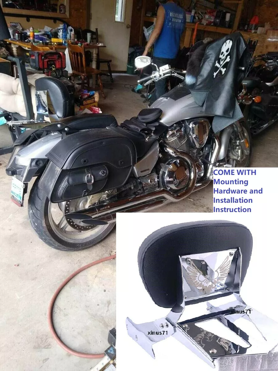 ALL NEW Honda VTX 1300C 1800 F C Sissy Bar Backrest with Luggage Rack 2005 2009
