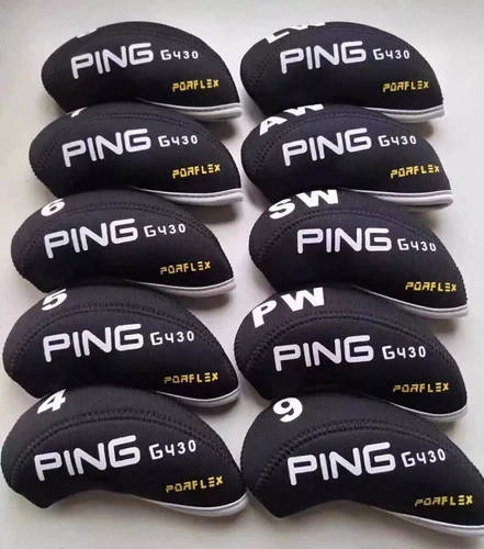 10Pcs 456789PASL Golf Iron HeadCovers For PING Neoprene G425 g430 G710 i59 i525 - Picture 4 of 16