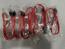 Lot of 100 1700003194 Amphenol 23.62" SATA data cable Red 6Gbps