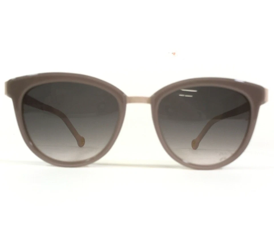 Carolina Herrera Sunglasses SHE748 COL.09AL Gray Nude Round Cat Eye Gray Lenses - Image 3 of 4