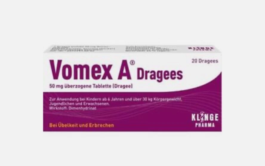KLINGE PHARMA GMBH 3x VOMEX A Dragees 50 mg überzogene Tabletten 20 St PZN: 4274616