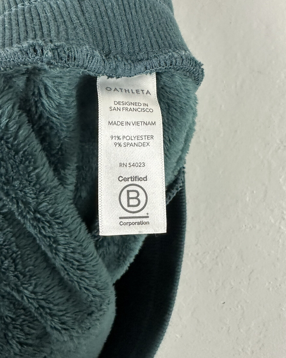 Athleta Double Cozy Karma Joggers Plush Fleece Sweatp… Gem