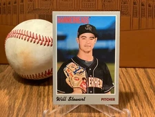 Will Stewart Miami Marlins Rising Prospect Nostalgic Topps Heritage Minors Card 