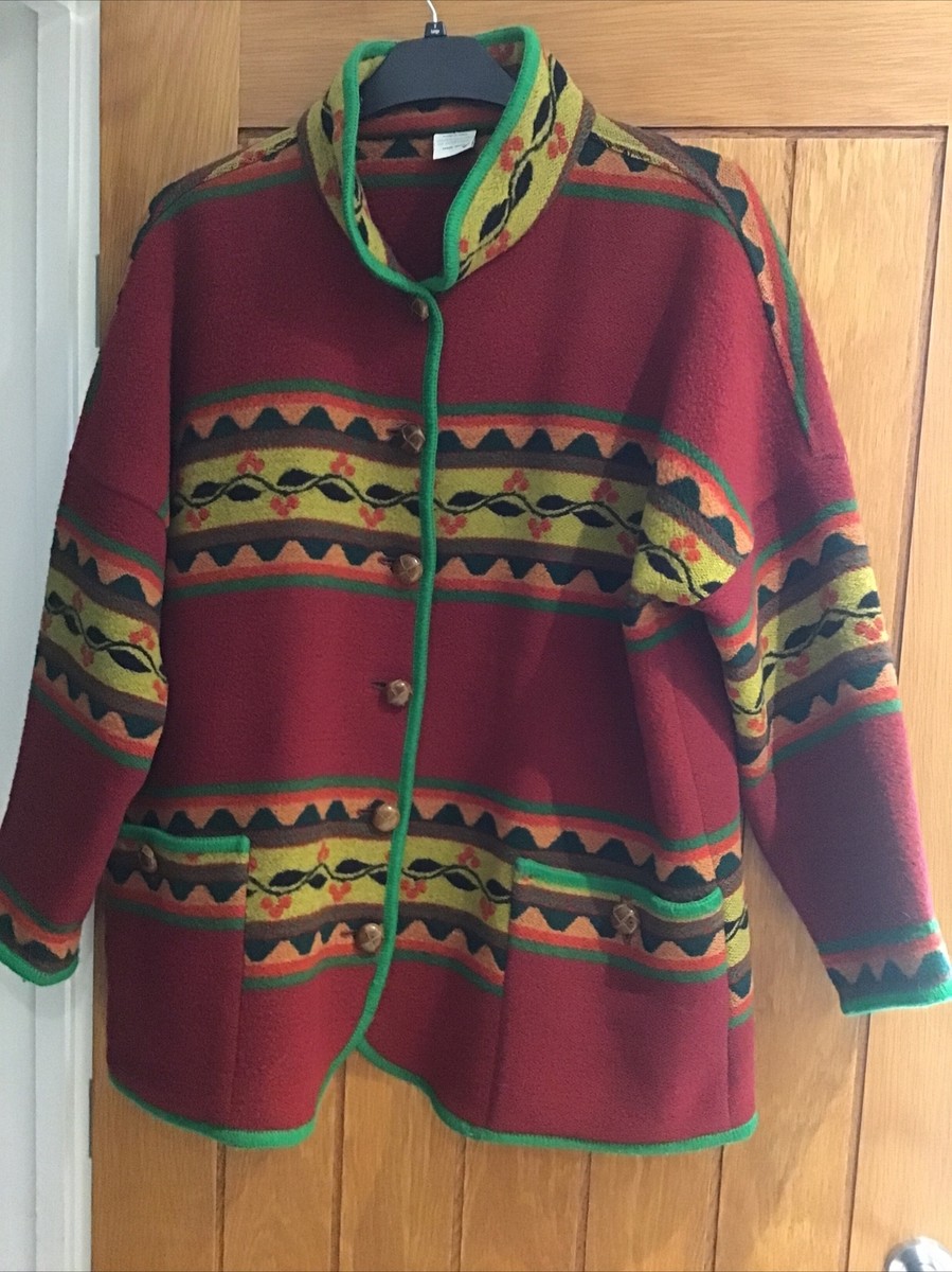 United Colors of Benetton Vintage Wool Native Coat Made in Italy