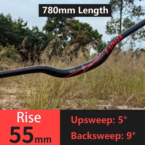 Mountain Bike Swallow Handlebar Aluminum Alloy AM DH Bicycle 31.8*780mm Rise Bar - Picture 32 of 34